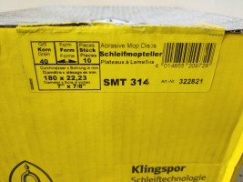 10x Klingspor lamellenschijf SMT 314 180x22,23 K40 322821 (3)